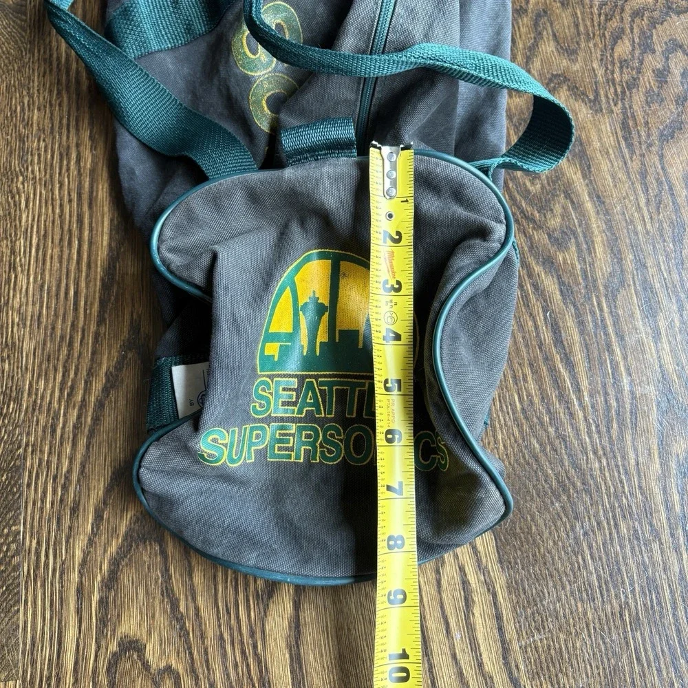 Vintage 80s Seattle SuperSonics Canvas Duffle Bag NBA BasketBall Gym ABC RARE